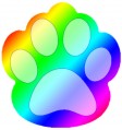 Paw Tag Rainbow